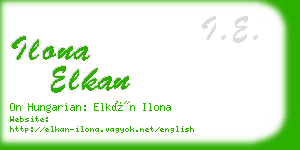 ilona elkan business card